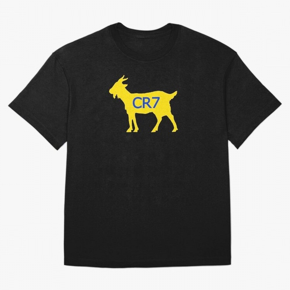 CR7 GOAT Yellow Al Nassr Oversized T-Shirt Back Your Heroes with FIFA World Cup 2026 USA Canada Mexico for Fans of Mbappe and England, Bringing Game Day Rituals, Football Legends, Country Pride and the Road to the Final; Perfect for Supporters Who