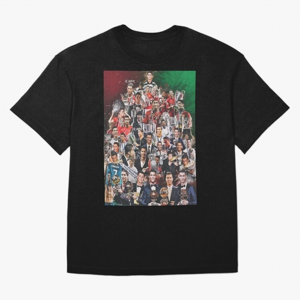 Cristiano Ronaldo (5th Ballon D'Or) Oversized T-Shirt Bring a Champion Mindset to FIFA World Cup 2026 Group Stage Spirit, Celebrating England and Germany, Messi and Cristiano Ronaldo, Sports Nostalgia, International Competition, Famous Players and