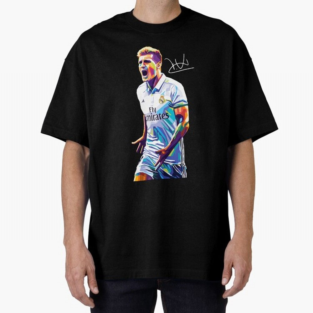 Kroos Footballer Wpap Art Oversized T-Shirt Bring Legendary Rivalry Energy to the FIFA World Cup 2026 Journey through Messi Highlights, Brazil, Portugal and Argentina Pride, Goal Celebration Energy, Supporter Heritage, Football Icons and Worldwide
