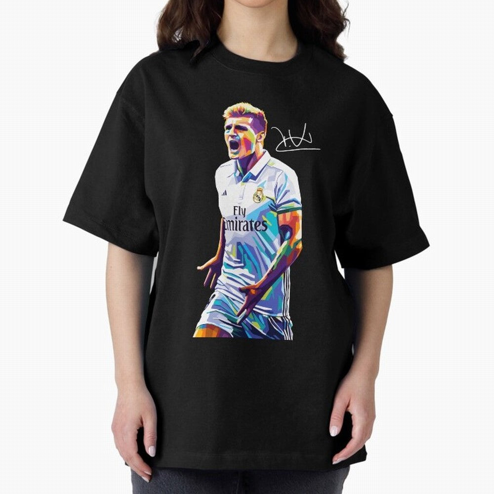 Kroos Footballer Wpap Art Oversized T-Shirt Bring Legendary Rivalry Energy to the FIFA World Cup 2026 Journey through Messi Highlights, Brazil, Portugal and Argentina Pride, Goal Celebration Energy, Supporter Heritage, Football Icons and Worldwide