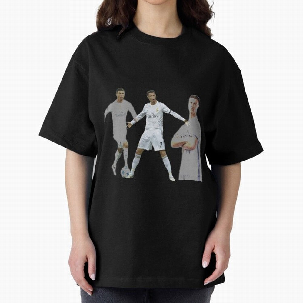 RONALDO Oversized T-Shirt Stand with FIFA World Cup 2026 USA Canada Mexico Centered on Haaland and Mbappe, Netherlands Energy, Goal Celebration Energy, Supporter Heritage, Football Icons and Worldwide Tournament Joy; Perfect for Fans, Collectors,