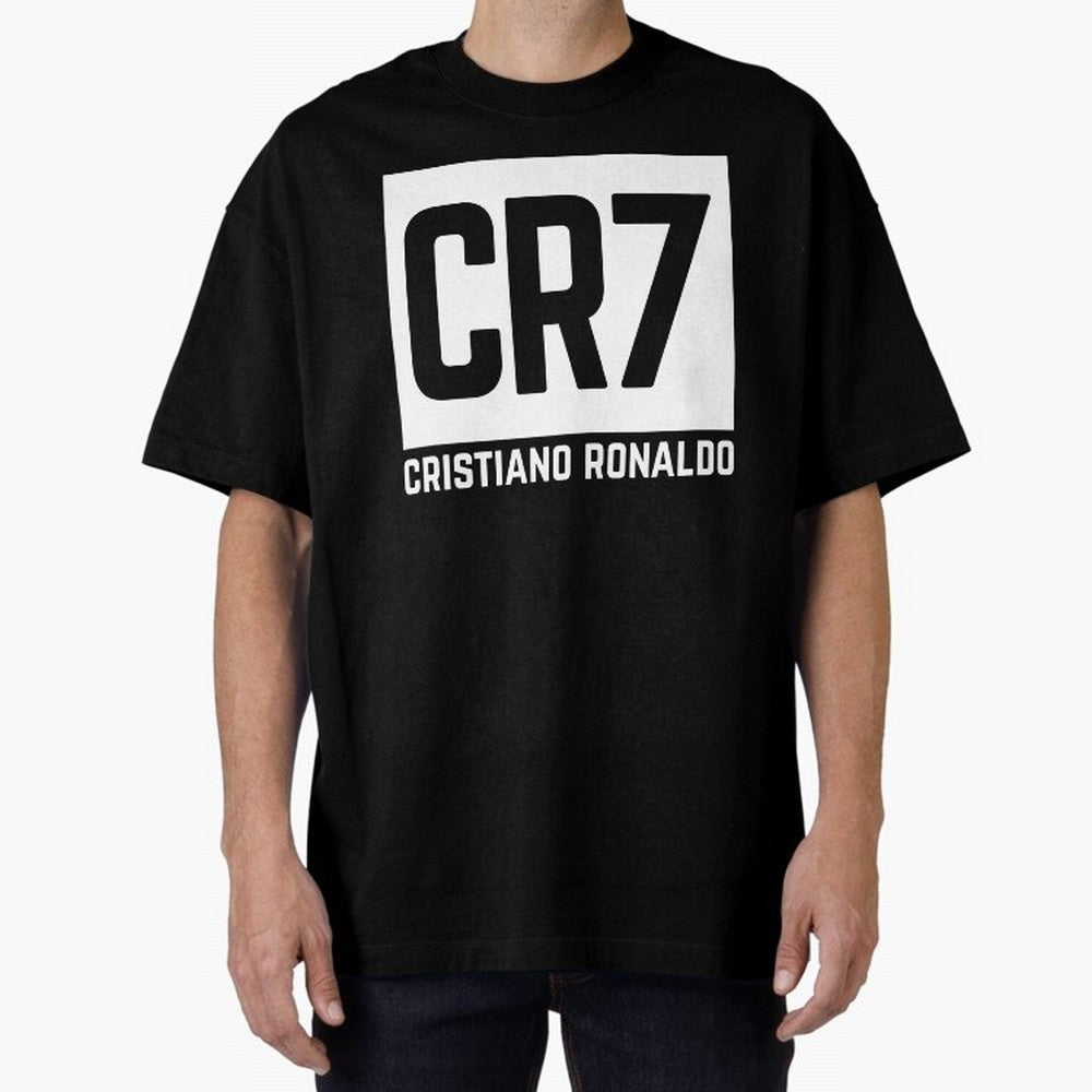 Cristiano Ronaldo white Oversized T-Shirt Celebrate Unforgettable Nights in Global Football Passion for FIFA World Cup 2026 Group Stage, Filled with Messi, CR7 and Mbappe, Argentina and Brazil, Football History, Final Match Energy, Crowd Noise and