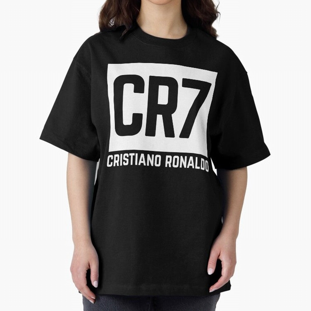 Cristiano Ronaldo white Oversized T-Shirt Celebrate Unforgettable Nights in Global Football Passion for FIFA World Cup 2026 Group Stage, Filled with Messi, CR7 and Mbappe, Argentina and Brazil, Football History, Final Match Energy, Crowd Noise and