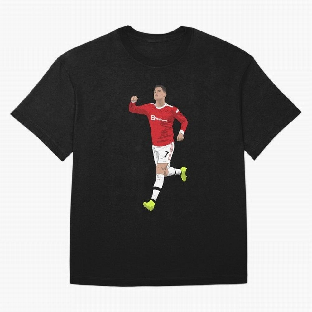 Cristiano Ronaldo Right Here Goal Celebration Oversized T-Shirt Elevate the FIFA World Cup 2026 Journey through Messi Highlights, Netherlands Pride, Classic Soccer Heritage, Championship Pressure, Fan Loyalty and International Pride; Made for