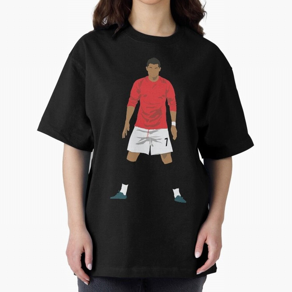 Cristiano Ronaldo MUFC Oversized T-Shirt Upgrade Global Football Passion for FIFA World Cup 2026 USA Canada Mexico, with Mbappe and Neymar, Netherlands, Football Passion, Legendary Performances, Festival Vibes and Supporter Community; Perfect for