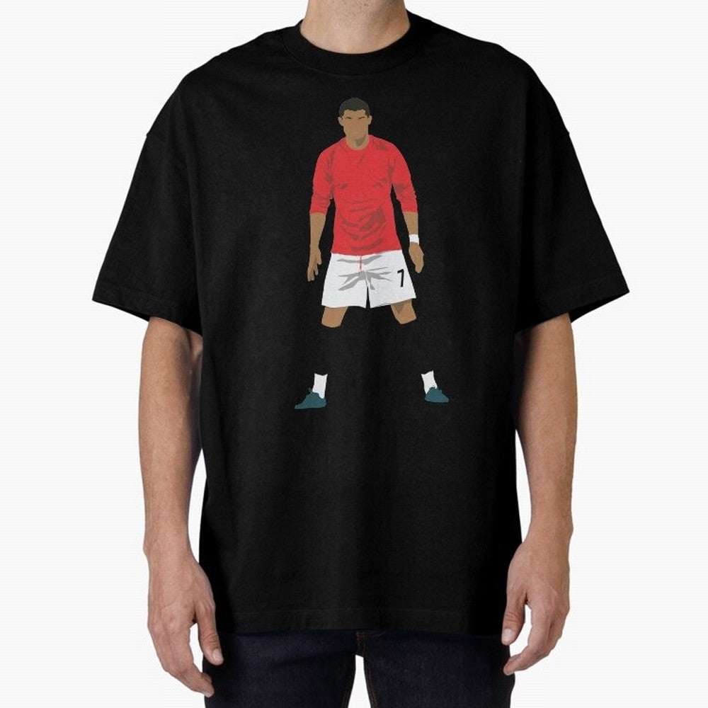 Cristiano Ronaldo MUFC Oversized T-Shirt Upgrade Global Football Passion for FIFA World Cup 2026 USA Canada Mexico, with Mbappe and Neymar, Netherlands, Football Passion, Legendary Performances, Festival Vibes and Supporter Community; Perfect for