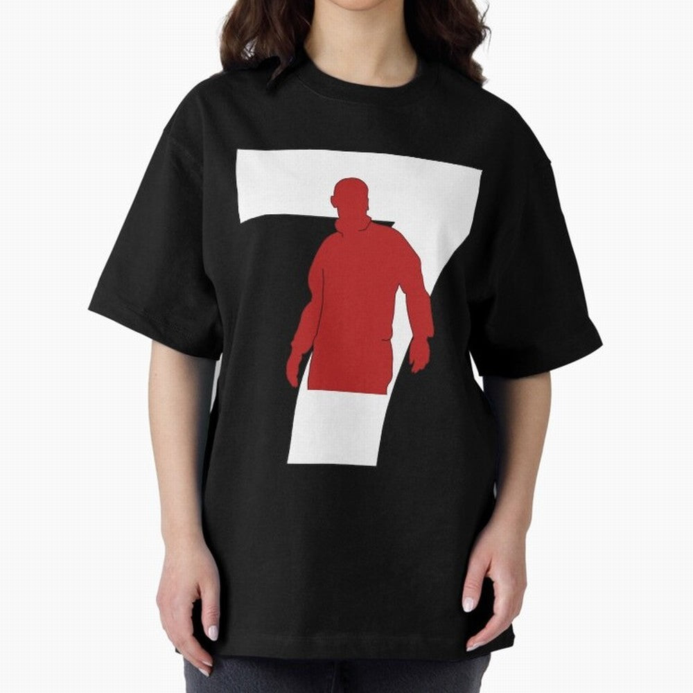 Eric Cantona Manchester United 7 Oversized T-Shirt Cheer for Global Football Passion for FIFA World Cup 2026 USA Canada Mexico, Centered on Messi, Neymar and Mbappe, Brazil, Portugal and Argentina, Retro Football Energy, Iconic Rivalries, Trophy