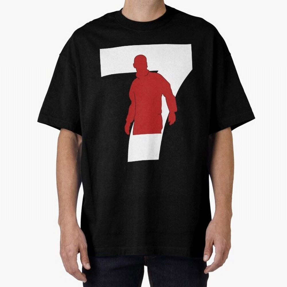 Eric Cantona Manchester United 7 Oversized T-Shirt Cheer for Global Football Passion for FIFA World Cup 2026 USA Canada Mexico, Centered on Messi, Neymar and Mbappe, Brazil, Portugal and Argentina, Retro Football Energy, Iconic Rivalries, Trophy
