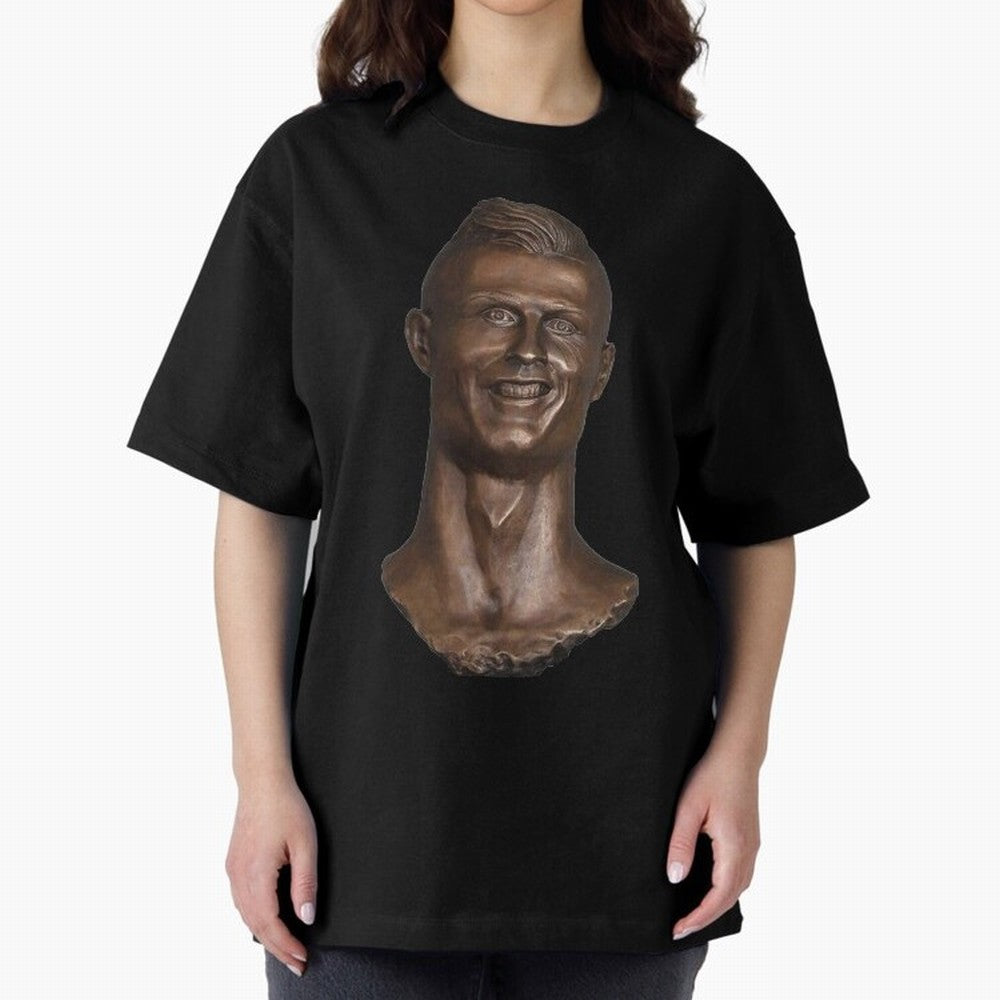 Cristiano Ronaldo Bust Scary Oversized T-Shirt Represent Fans Who Live for Match Day Hype around FIFA World Cup 2026 Group Stage, Haaland, France, Vintage Soccer Flavor, Modern Football Stars, National Flags and Final Night Emotion; Made for Die