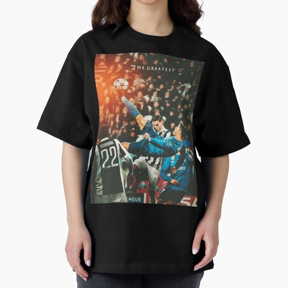 Ronaldo Bicycle Kick Skills Greatest, Ronaldo Gifts, Ronaldo Best Selling , Ronaldo Top Items Oversized T-Shirt Join Supporters Worldwide for the FIFA World Cup 2026 Group Stage Journey through CR7 Highlights, Portugal Pride, Football Passion,