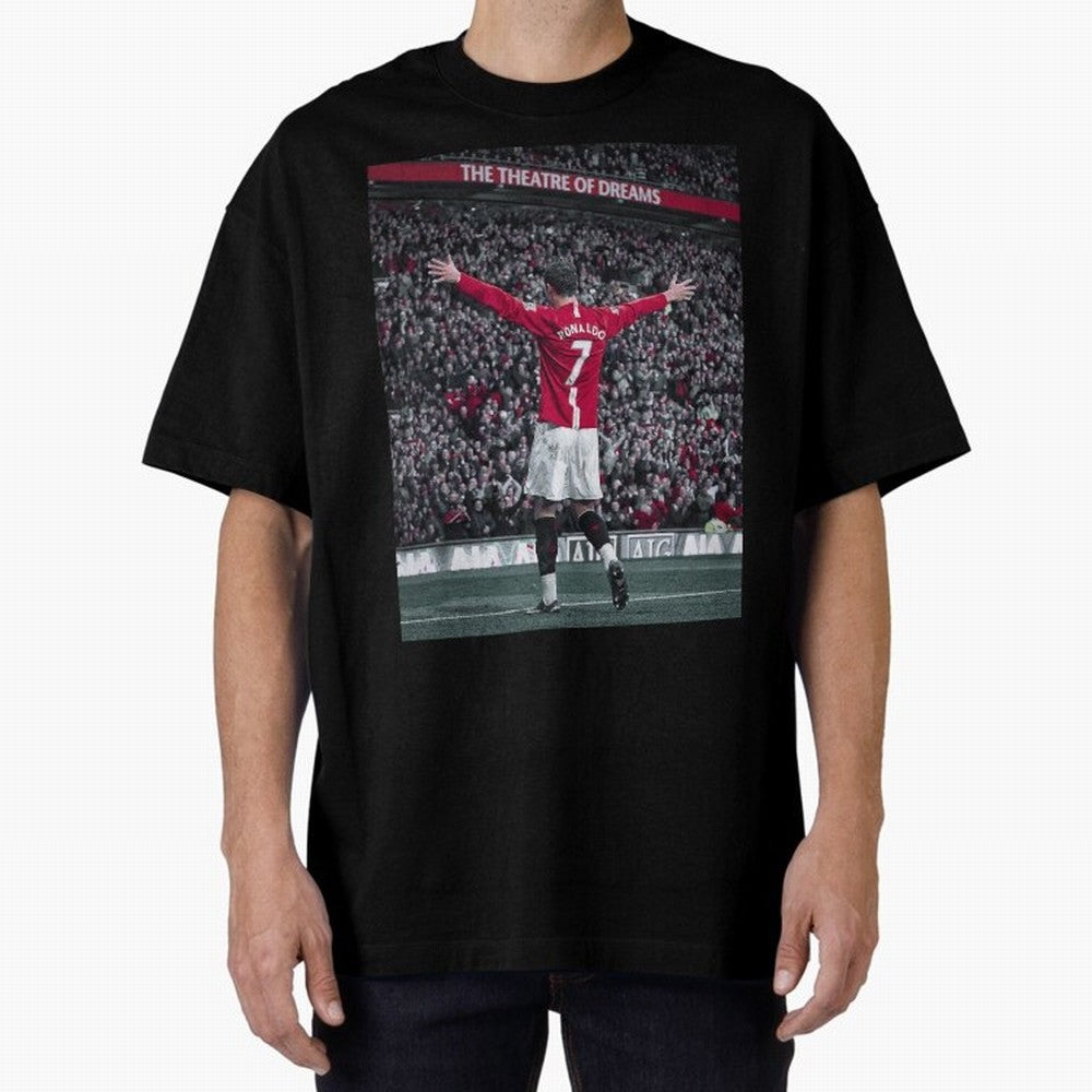 Cristiano Ronaldo Manchester United Oversized T-Shirt Stand Proud for Global Football Passion for FIFA World Cup 2026 Group Stage, Filled with Cristiano Ronaldo, Haaland and CR7, Brazil, Portugal and Argentina, Vintage Soccer Flavor, Modern