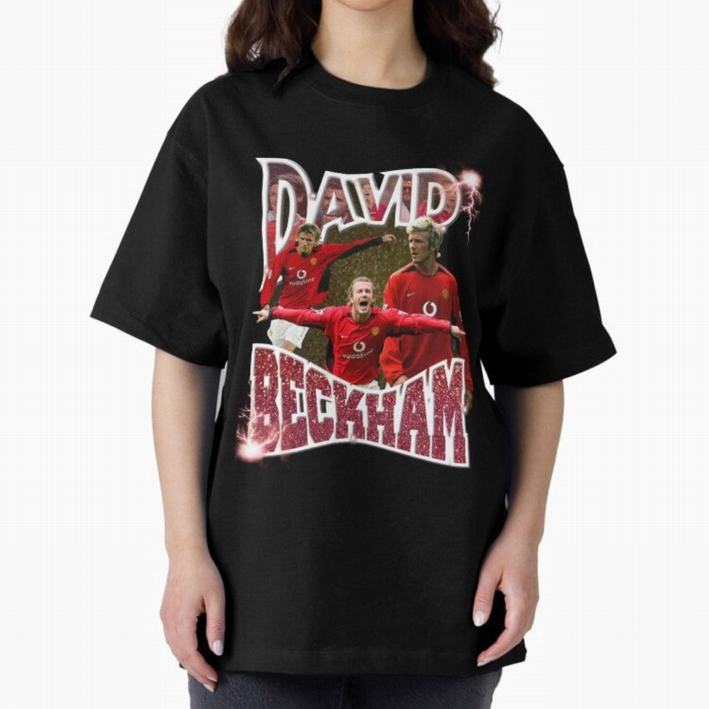 David Beckham Graphic Tee Oversized T-Shirt Bring FIFA World Cup 2026 Group Stage Connected to Cristiano Ronaldo, Haaland and CR7, France and Portugal Energy, Football Passion, Legendary Performances, Festival Vibes and Supporter Community; Built