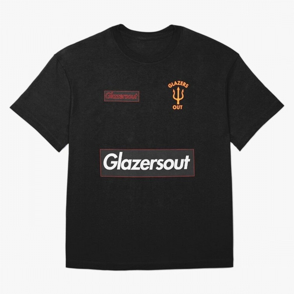 GlazersOut Red Manchester Kit V-Neck Oversized T-Shirt Fuel FIFA World Cup 2026 for Fans of Mbappe and Neymar and Spain and Netherlands, Bringing Championship Spirit, Famous Goals, Roaring Crowds and International Football Unity; Perfect for Fans,