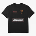 GlazersOut Red Manchester Kit V-Neck Oversized T-Shirt Fuel FIFA World Cup 2026 for Fans of Mbappe and Neymar and Spain and Netherlands, Bringing Championship Spirit, Famous Goals, Roaring Crowds and International Football Unity; Perfect for Fans,