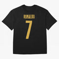 Ronaldo #7 (Portugal) Oversized T-Shirt Embrace Match Day Hype around FIFA World Cup 2026, Messi, CR7 and Mbappe, Brazil, Portugal and Argentina, Football Festival Excitement, Trophy Ambitions, Country Rivalries and Star Player Buzz; Perfect for
