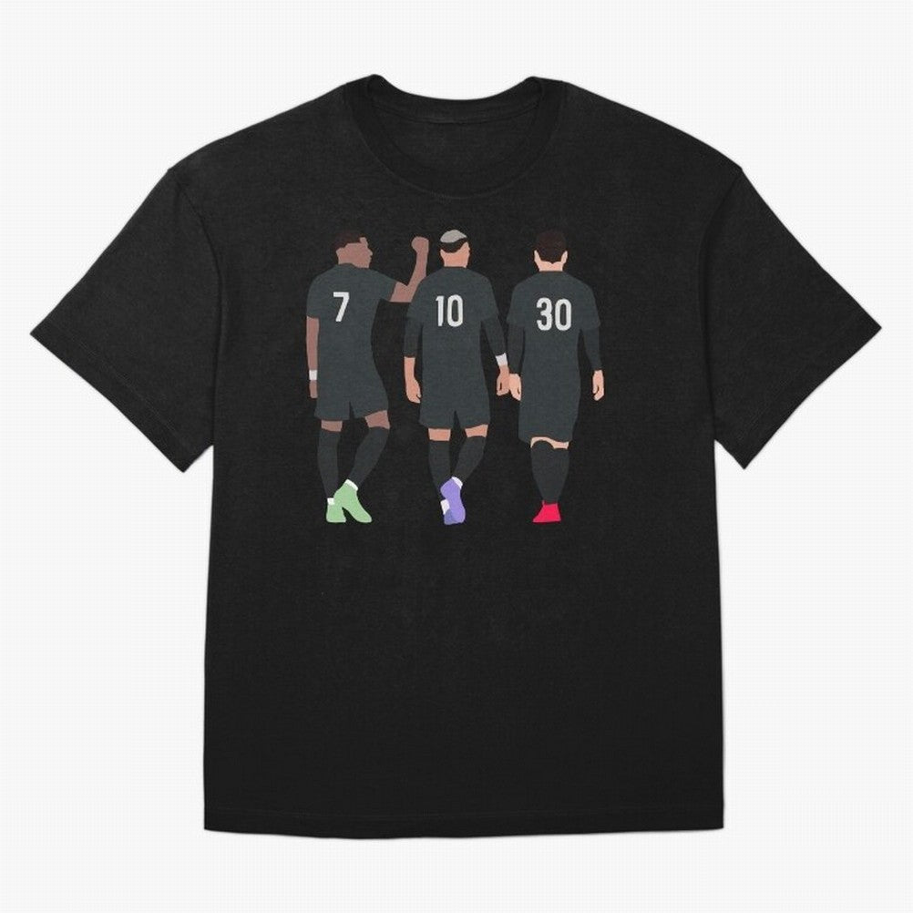Messi Neymar France Football Players Trio Mmn #y79 Oversized T-Shirt Support the FIFA World Cup 2026 Journey through Haaland and Mbappe Highlights, France and Portugal Pride, Supporter Pride, Iconic Celebrations, Legendary Names and Global Match