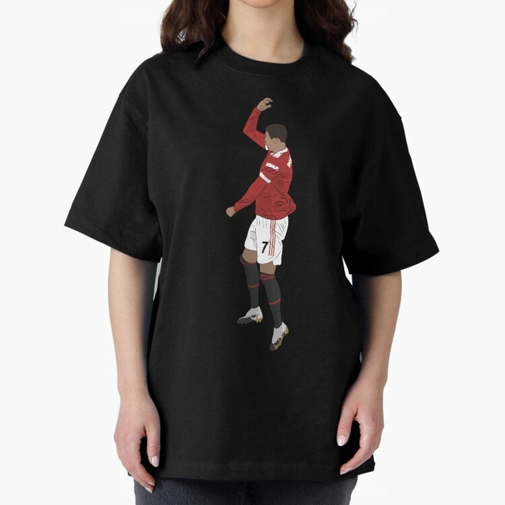 Cristiano Ronaldo Pirouette Siuuuu Goal Celebration Oversized T-Shirt Bring Match Day Fire to the FIFA World Cup 2026 Journey through CR7 and Messi Highlights, Argentina and Brazil Pride, Fan Favorite Moments, National Team Passion, Big Match Drama