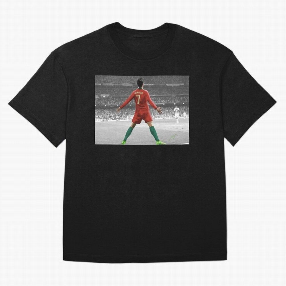 Portugal's Cristiano Ronaldo Oversized T-Shirt Support the FIFA World Cup 2026 USA Canada Mexico Journey through Haaland and Mbappe Highlights, England, France and Netherlands Pride, Vintage Soccer Flavor, Modern Football Stars, National Flags and