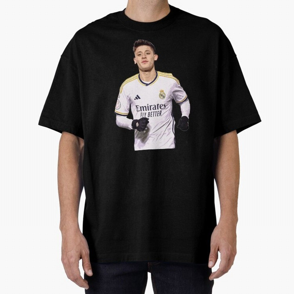 arda guler real madrid Oversized T-Shirt Honor Football Greatness during Match Day Hype around FIFA World Cup 2026 Group Stage, Cristiano Ronaldo, Haaland and CR7, Portugal, Spain and Germany, Champion Mindset, Group Stage Buzz, Knockout Tension