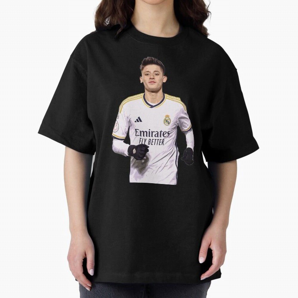 arda guler real madrid Oversized T-Shirt Honor Football Greatness during Match Day Hype around FIFA World Cup 2026 Group Stage, Cristiano Ronaldo, Haaland and CR7, Portugal, Spain and Germany, Champion Mindset, Group Stage Buzz, Knockout Tension