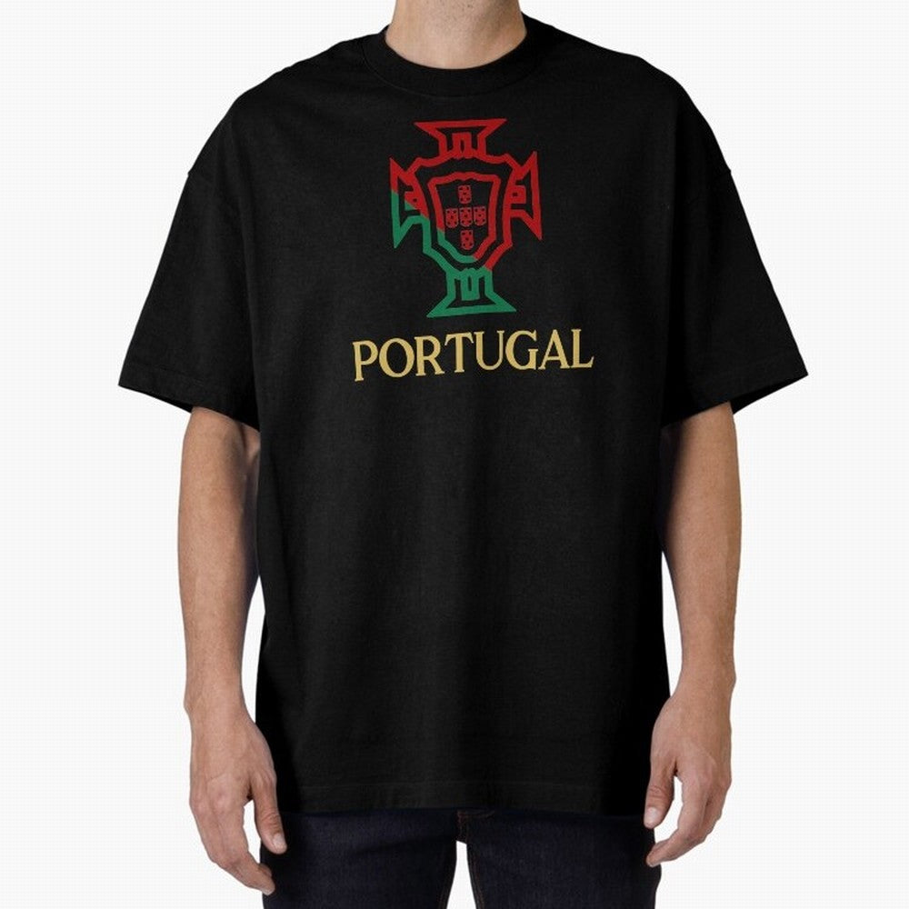 Portugal Tuga D Gold Oversized T-Shirt Bring Match Day Fire to Global Football Passion for FIFA World Cup 2026 Group Stage, Highlighting Neymar, England and Germany, Football Festival Excitement, Trophy Ambitions, Country Rivalries and Star Player