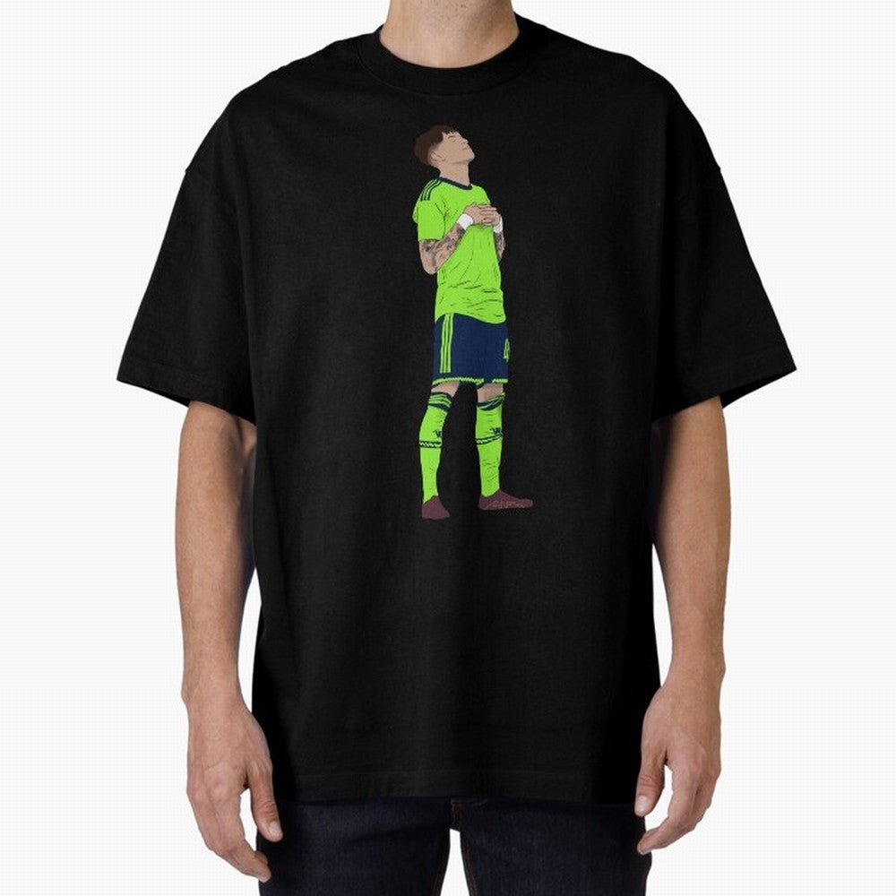 Alejandro Garnacho Ronaldo Peace Goal Celebration Oversized T-Shirt Bring Global Football Passion for FIFA World Cup 2026 Group Stage, Inspired by Mbappe, Netherlands, Champion Mindset, Group Stage Buzz, Knockout Tension and Passionate Fan Culture;