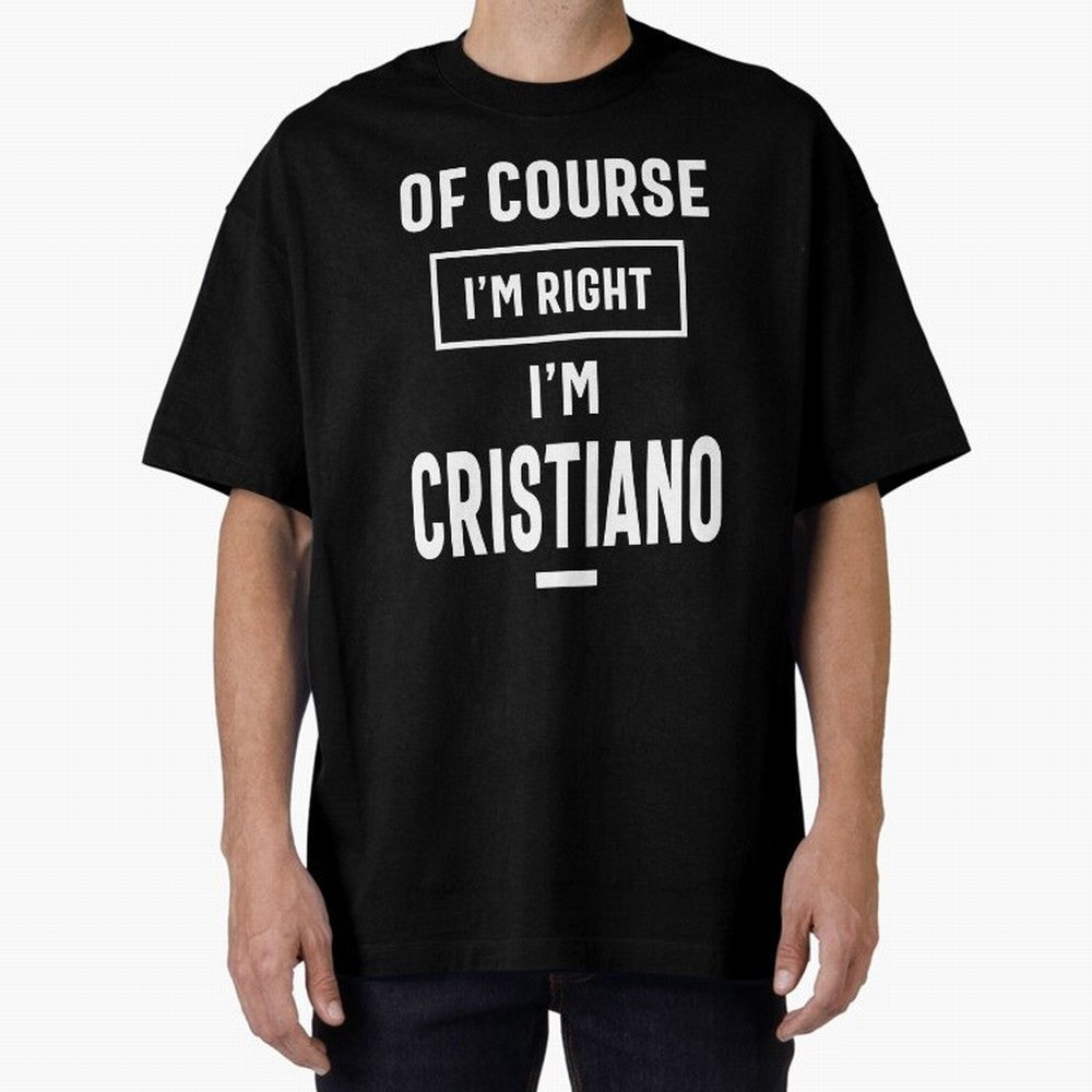 Cristiano Personalized Name Birthday Gift Oversized T-Shirt Turn Up for the FIFA World Cup 2026 Journey through CR7 and Messi Highlights, Portugal Pride, Classic Soccer Heritage, Championship Pressure, Fan Loyalty and International Pride; Great for