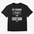 Cristiano Personalized Name Birthday Gift Oversized T-Shirt Turn Up for the FIFA World Cup 2026 Journey through CR7 and Messi Highlights, Portugal Pride, Classic Soccer Heritage, Championship Pressure, Fan Loyalty and International Pride; Great for