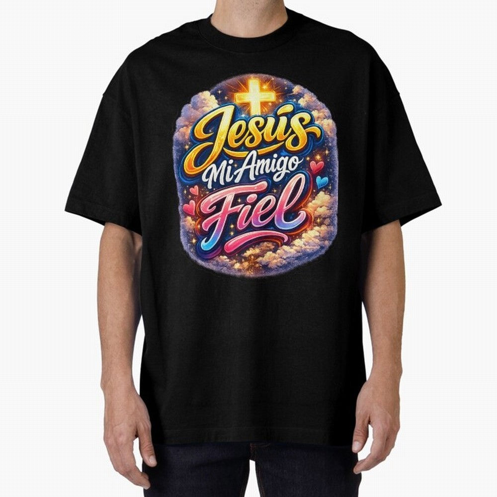 Jesus my faithful friend Oversized T-Shirt Mark Match Day Hype around FIFA World Cup 2026 Group Stage, Messi, Brazil, Game Day Rituals, Football Legends, Country Pride and the Road to the Final; Created for Match Day Parties, Soccer Gifts, Fan