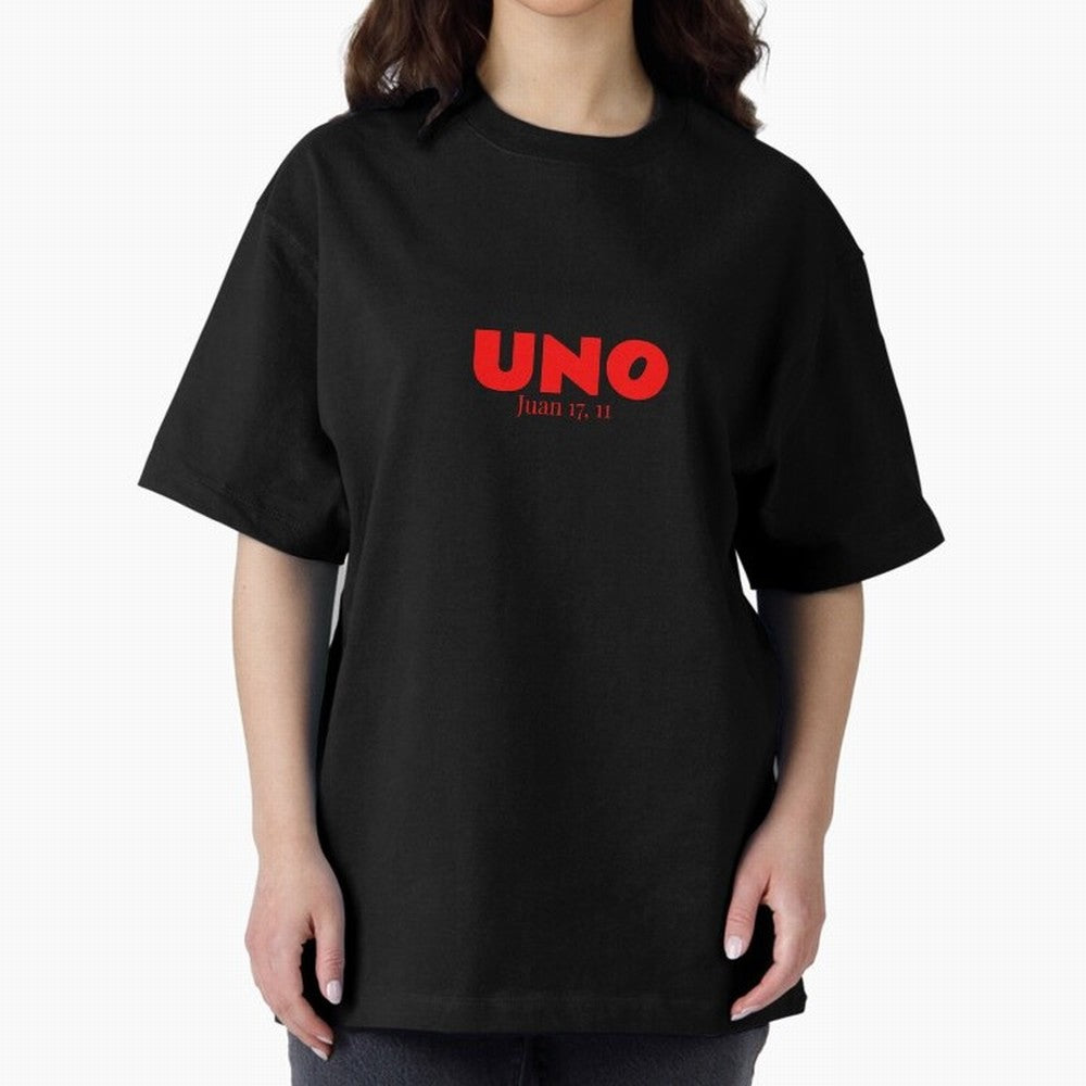 UNO ¨C Cita b¨ªblica cristiana Oversized T-Shirt Honor the Beautiful Game during FIFA World Cup 2026 for Fans of Messi, CR7 and Mbappe and Germany, Bringing Stadium Chants, National Pride, Trophy Dreams and Unforgettable Football Memories; Ideal