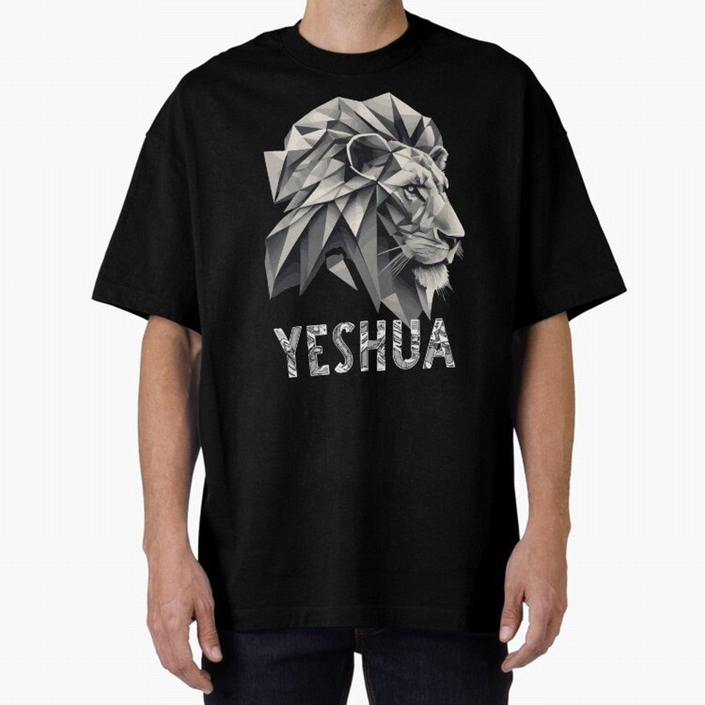 ILUSTRACI¨®N DE LE¨®N CRISTALIZADO YESHUA Oversized T-Shirt Represent the Passion of FIFA World Cup 2026 USA Canada Mexico for Fans of CR7 and Argentina, Bringing Game Day Rituals, Football Legends, Country Pride and the Road to the Final; Created