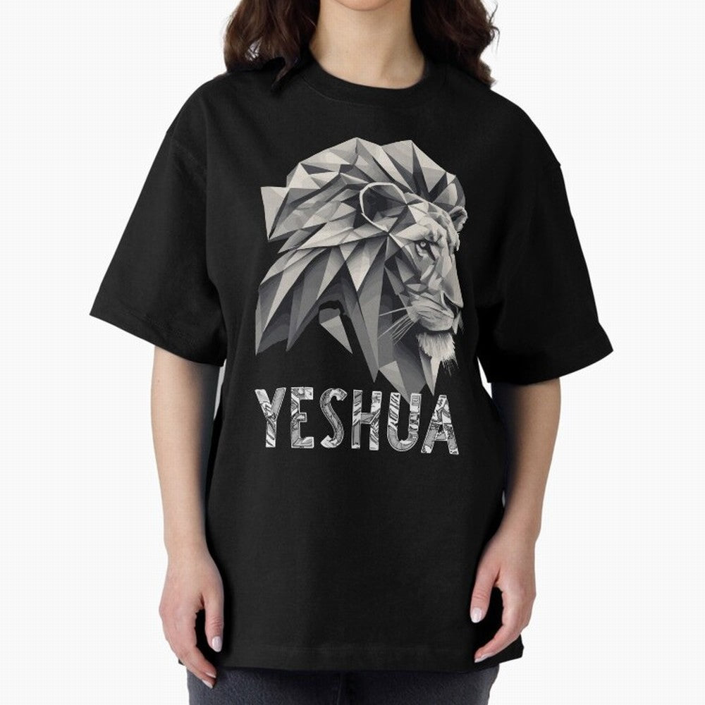 ILUSTRACI¨®N DE LE¨®N CRISTALIZADO YESHUA Oversized T-Shirt Represent the Passion of FIFA World Cup 2026 USA Canada Mexico for Fans of CR7 and Argentina, Bringing Game Day Rituals, Football Legends, Country Pride and the Road to the Final; Created