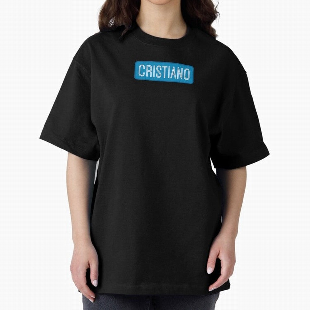 Cristiano Name Oversized T-Shirt Enjoy the Biggest Football Party of Global Football Passion for FIFA World Cup 2026 USA Canada Mexico, Inspired by Haaland, Argentina, Worldwide Fan Energy, Dramatic Goals, Stadium Lights and Championship
