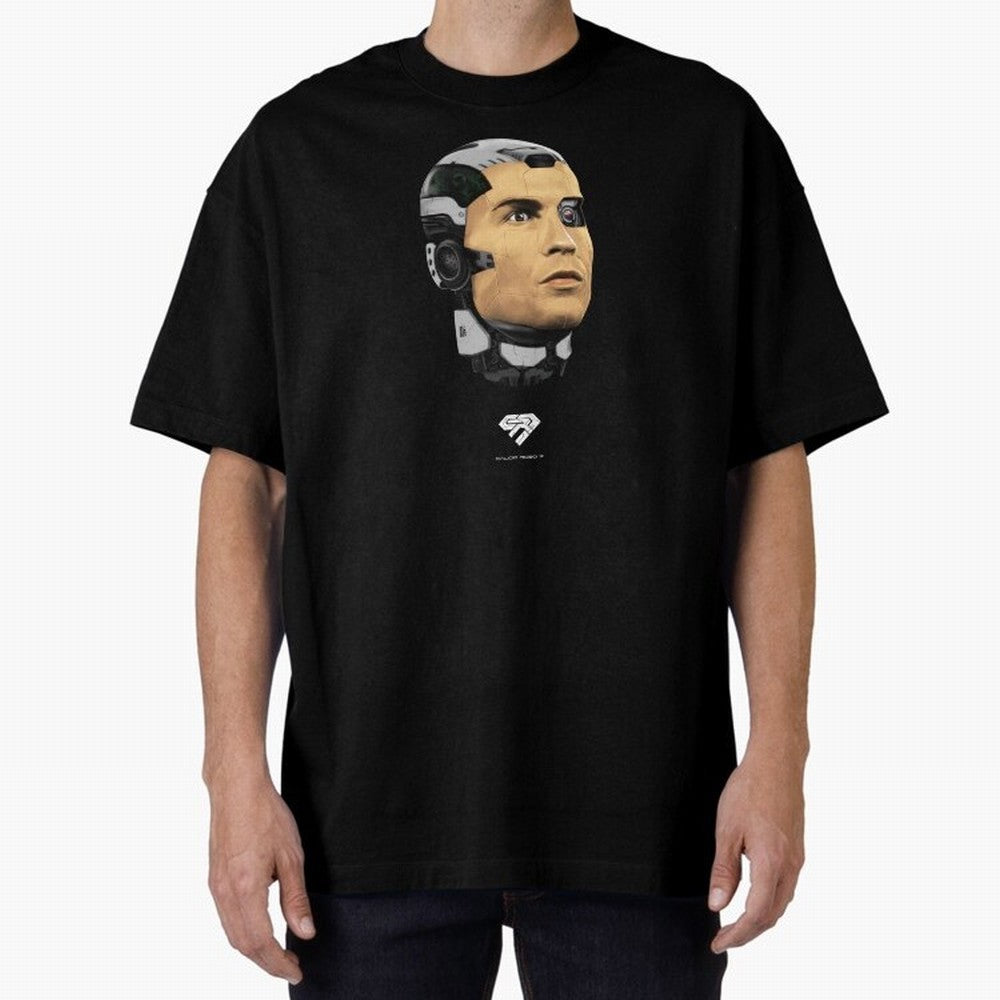 Calcio Robo 7 Oversized T-Shirt Create Match Day Hype around FIFA World Cup 2026, Messi and Cristiano Ronaldo, France and Portugal, Tournament Hype, Historic Matchups, Family Viewing Parties and Global Sports Pride; Ideal for Fans Who Follow Messi,