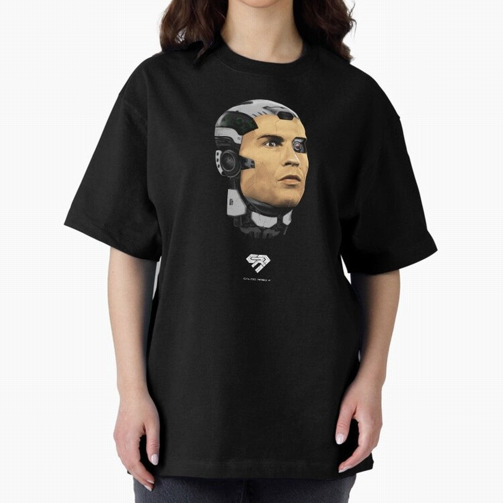 Calcio Robo 7 Oversized T-Shirt Create Match Day Hype around FIFA World Cup 2026, Messi and Cristiano Ronaldo, France and Portugal, Tournament Hype, Historic Matchups, Family Viewing Parties and Global Sports Pride; Ideal for Fans Who Follow Messi,