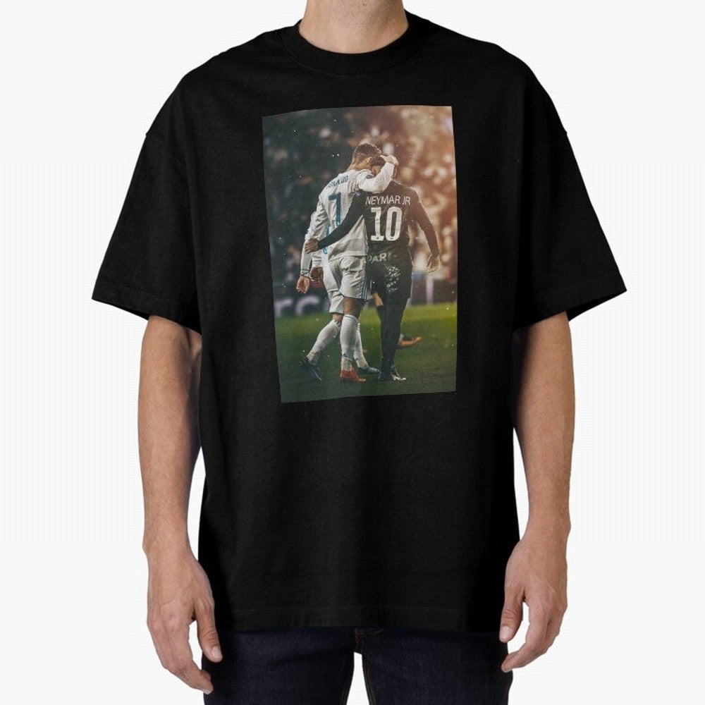 Neymar and Ronaldo Oversized T-Shirt Celebrate Unforgettable Nights in the FIFA World Cup 2026 USA Canada Mexico Journey through CR7 Highlights, Brazil Pride, Global Supporter Spirit, Legendary Goals, National Colors and Tournament Celebration;