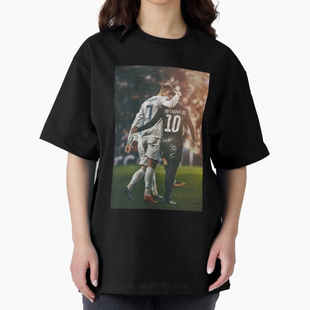 Neymar and Ronaldo Oversized T-Shirt Celebrate Unforgettable Nights in the FIFA World Cup 2026 USA Canada Mexico Journey through CR7 Highlights, Brazil Pride, Global Supporter Spirit, Legendary Goals, National Colors and Tournament Celebration;