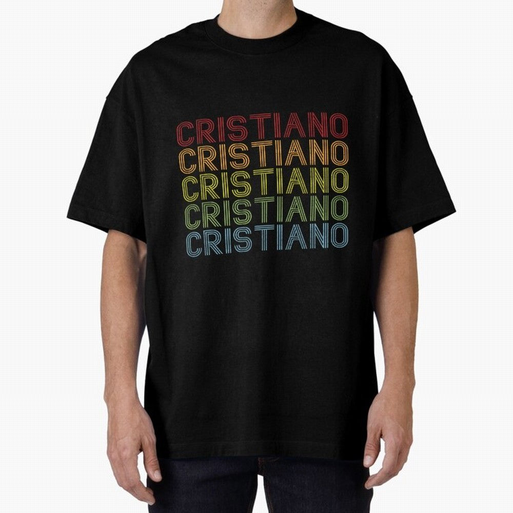 Cristiano Name T Shirt - Cristiano Vintage Retro Cristiano Name Gift Item Tee Oversized T-Shirt Experience the Global Stage of Global Football Passion for FIFA World Cup 2026, Made for Mbappe and Neymar, Netherlands, Global Supporter Spirit,