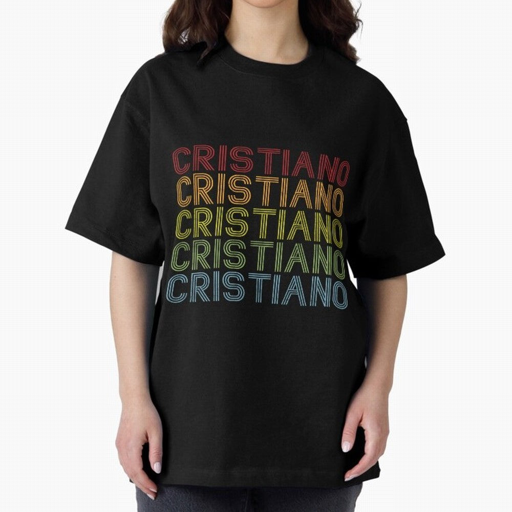 Cristiano Name T Shirt - Cristiano Vintage Retro Cristiano Name Gift Item Tee Oversized T-Shirt Experience the Global Stage of Global Football Passion for FIFA World Cup 2026, Made for Mbappe and Neymar, Netherlands, Global Supporter Spirit,
