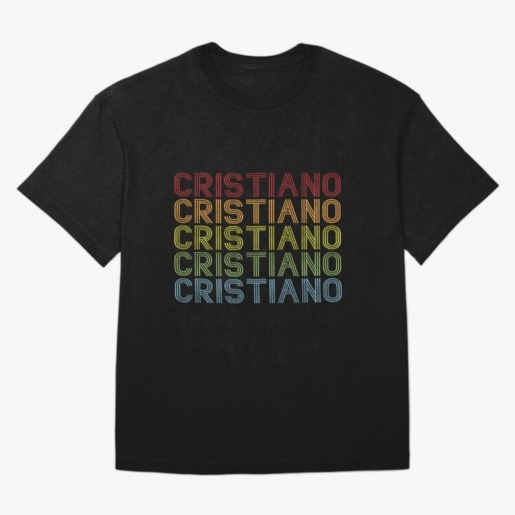 Cristiano Name T Shirt - Cristiano Vintage Retro Cristiano Name Gift Item Tee Oversized T-Shirt Experience the Global Stage of Global Football Passion for FIFA World Cup 2026, Made for Mbappe and Neymar, Netherlands, Global Supporter Spirit,