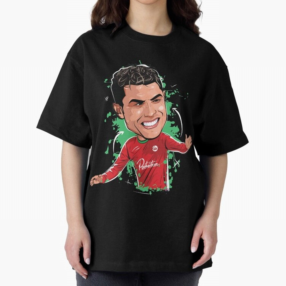 Cristiano Oversized T-Shirt Upgrade FIFA World Cup 2026 USA Canada Mexico Capturing Haaland, Brazil, Portugal and Argentina Energy, Stadium Chants, National Pride, Trophy Dreams and Unforgettable Football Memories; Created for Match Day Parties,