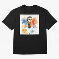 Cristiano Ronaldo Watercolor Panting Oversized T-Shirt Create FIFA World Cup 2026 USA Canada Mexico for Fans of Messi and Germany, Bringing Football Festival Excitement, Trophy Ambitions, Country Rivalries and Star Player Buzz; Great for Supporters
