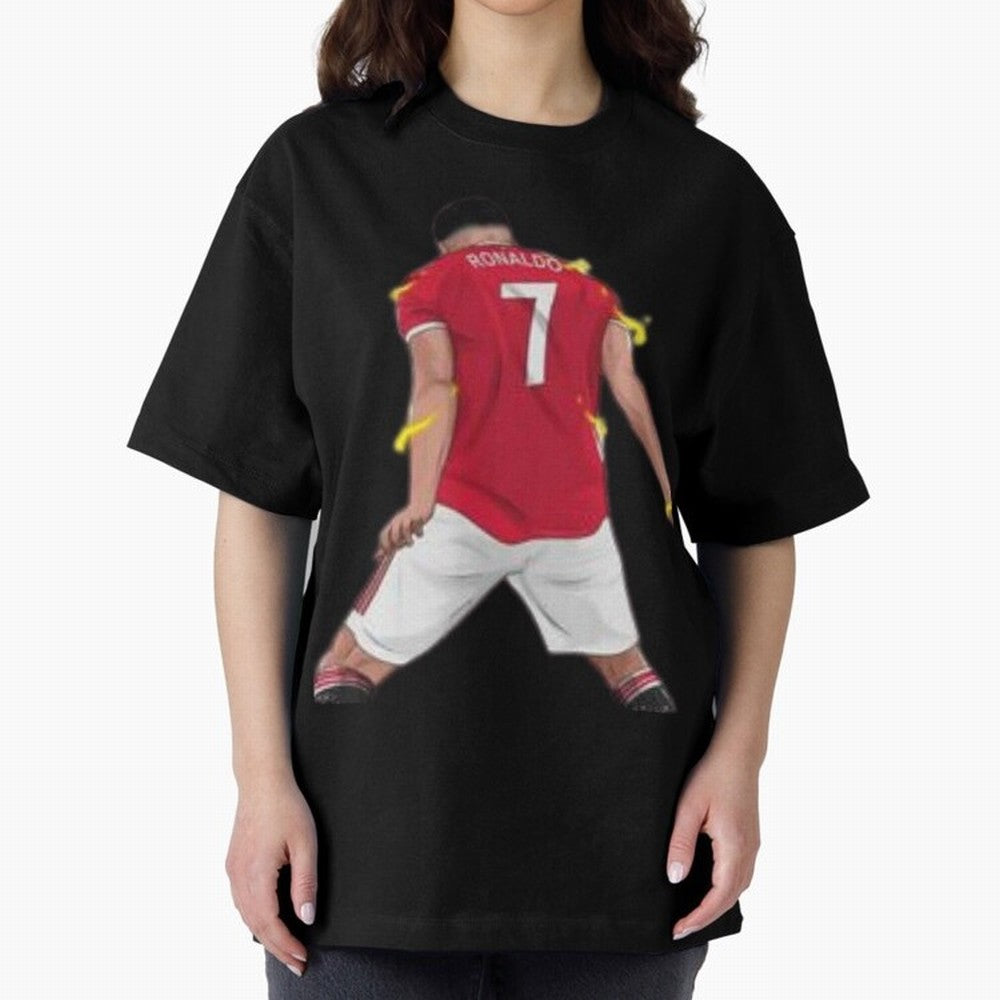 The best player in world Cristiano Ronado Oversized T-Shirt Turn Football Passion into FIFA World Cup 2026 USA Canada Mexico for Fans of Messi, CR7 and Mbappe and France and Portugal, Bringing Championship Spirit, Famous Goals, Roaring Crowds and