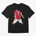 The best player in world Cristiano Ronado Oversized T-Shirt Turn Football Passion into FIFA World Cup 2026 USA Canada Mexico for Fans of Messi, CR7 and Mbappe and France and Portugal, Bringing Championship Spirit, Famous Goals, Roaring Crowds and