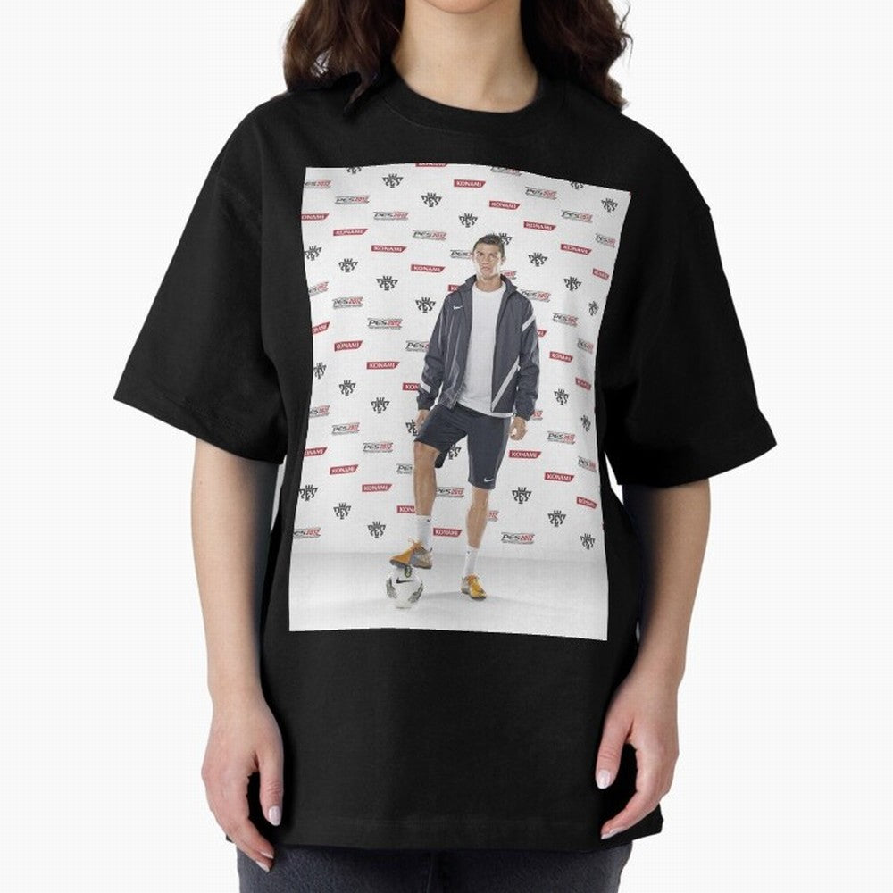 sport cristiano ronaldo football Oversized T-Shirt Celebrate the Magic of the FIFA World Cup 2026 USA Canada Mexico Journey through Messi Highlights, Portugal Pride, Football Passion, Legendary Performances, Festival Vibes and Supporter Community;