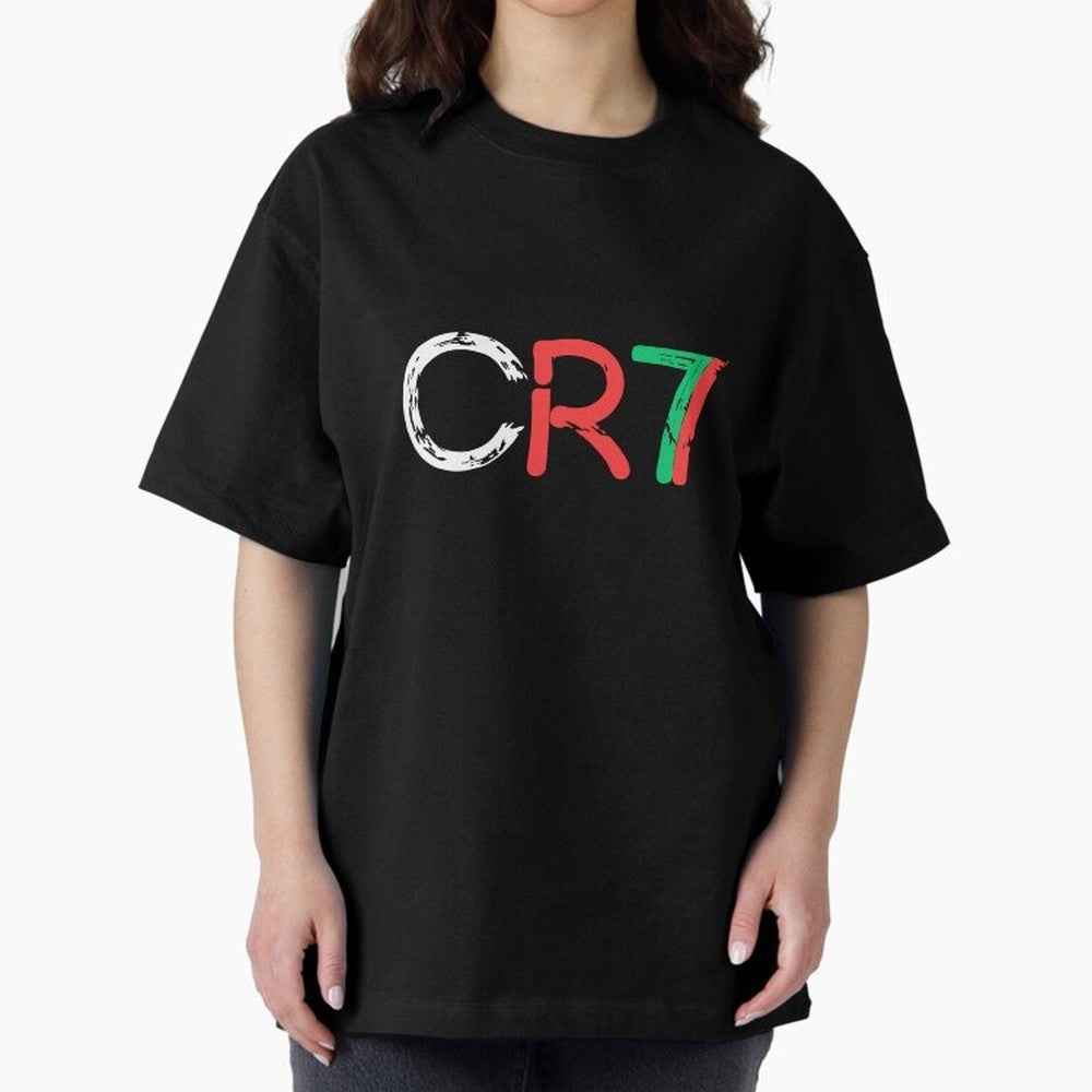 CR7 Cristiano Ronaldo Design Oversized T-Shirt Cheer for Match Day Hype around FIFA World Cup 2026 USA Canada Mexico, Mbappe and Neymar, Argentina and Brazil, Football Passion, Legendary Performances, Festival Vibes and Supporter Community; Ideal