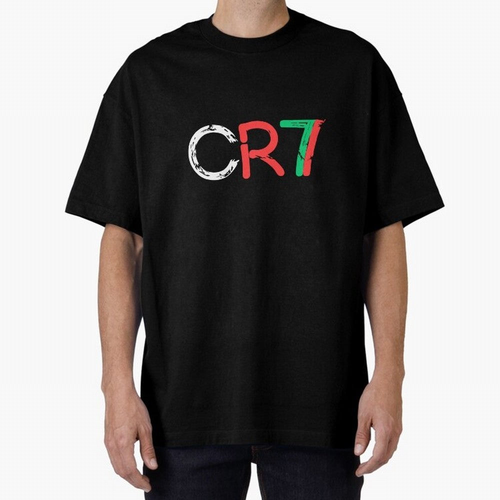 CR7 Cristiano Ronaldo Design Oversized T-Shirt Cheer for Match Day Hype around FIFA World Cup 2026 USA Canada Mexico, Mbappe and Neymar, Argentina and Brazil, Football Passion, Legendary Performances, Festival Vibes and Supporter Community; Ideal