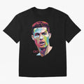 Cristiano Ronaldo Pop Art Portrait Oversized T-Shirt Represent the Passion of FIFA World Cup 2026 Group Stage for Fans of Messi and Cristiano Ronaldo and Argentina and Brazil, Bringing Worldwide Fan Energy, Dramatic Goals, Stadium Lights and