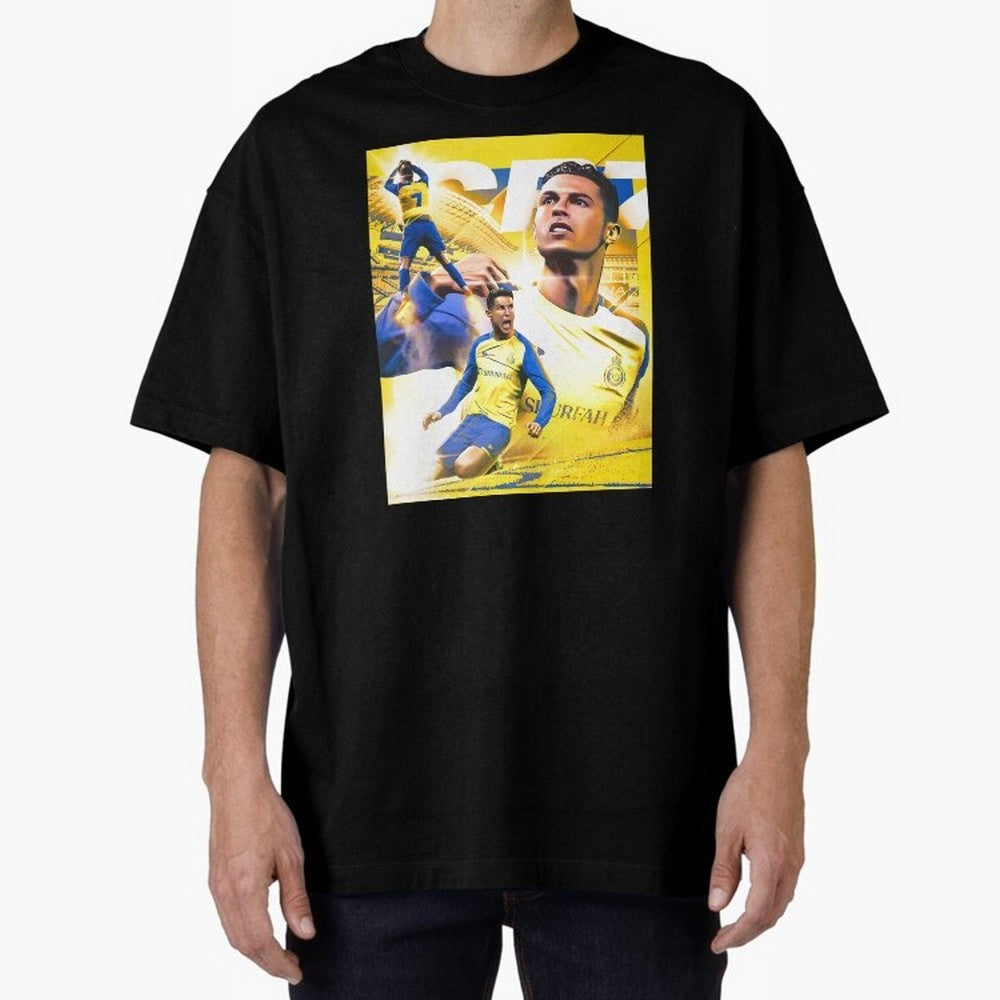 legend footballer yellow Oversized T-Shirt Celebrate the Next Chapter of the FIFA World Cup 2026 Group Stage Journey through Mbappe and Neymar Highlights, Spain and Netherlands Pride, Retro Football Energy, Iconic Rivalries, Trophy Chase Drama and