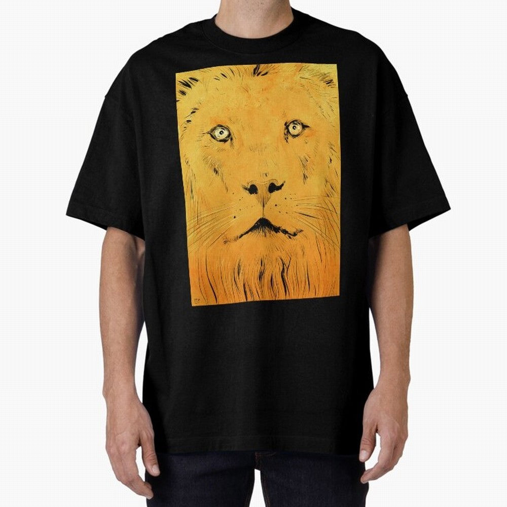 Lion Oversized T-Shirt Show Your Stadium Side during the FIFA World Cup 2026 USA Canada Mexico Journey through Messi Highlights, Spain Pride, Championship Spirit, Famous Goals, Roaring Crowds and International Football Unity; Perfect for People Who